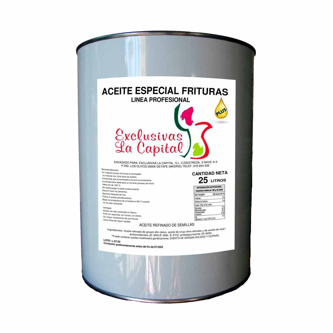 Aceite Especial Frituras 25l Exclusivas la Capital